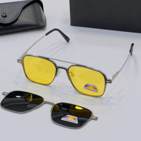 Óculos Magnético de Titânio com Garantia de 1 ano ( COLOQUE SUA LENTE DE GRAU ) - Lentes com proteção UV e UVA