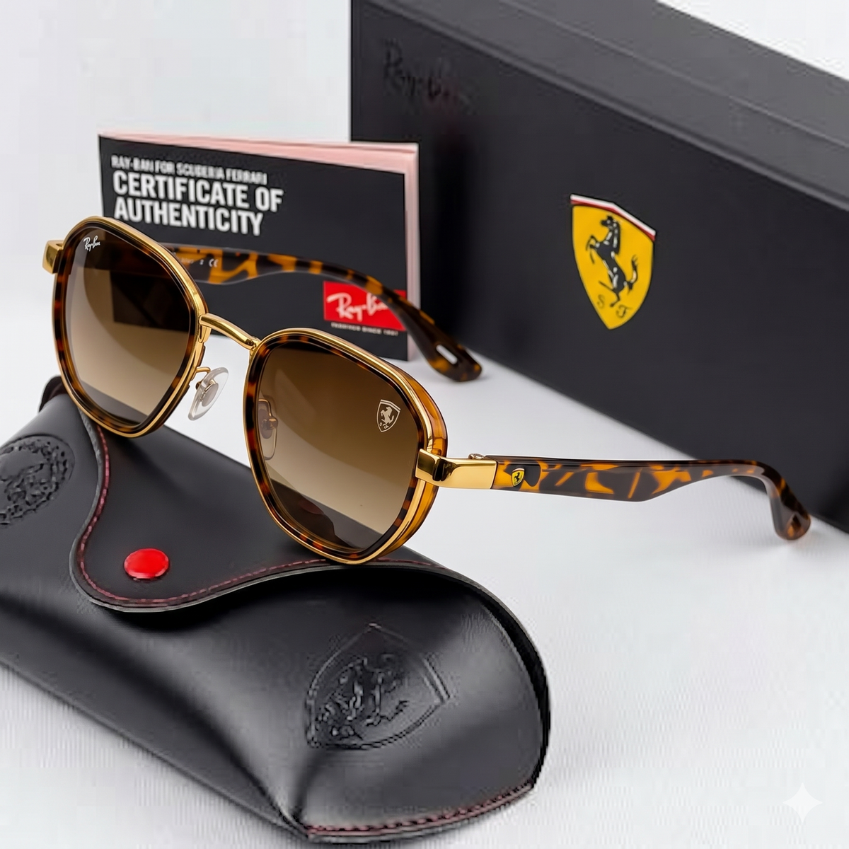 Óculos De Sol Ray-Ban Ferrari - COM 1 ANO DE GARANTIA - APENAS 30 UNIDADES DISPONÍVEIS